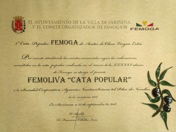 Premio FEMOLIVA Cata Popular - Sariñena (ESPAÑA)